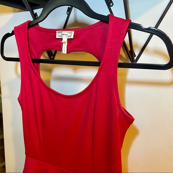 Red Kirra Peplum Dress - Picture 2 of 5